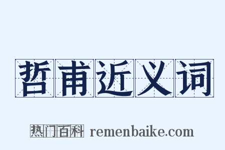 哲甫近义词是什么意思的图片